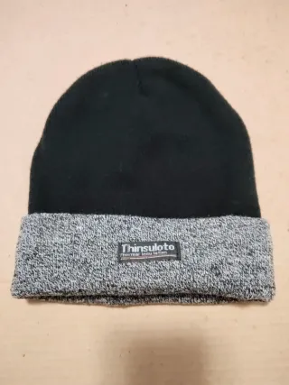 Gorro adulto negro y gris