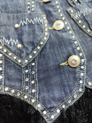 Chaleco vaquero con strass