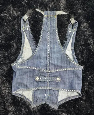 Chaleco vaquero con strass