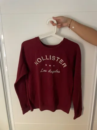 Sudadera Hollister Burdeos Talla M
