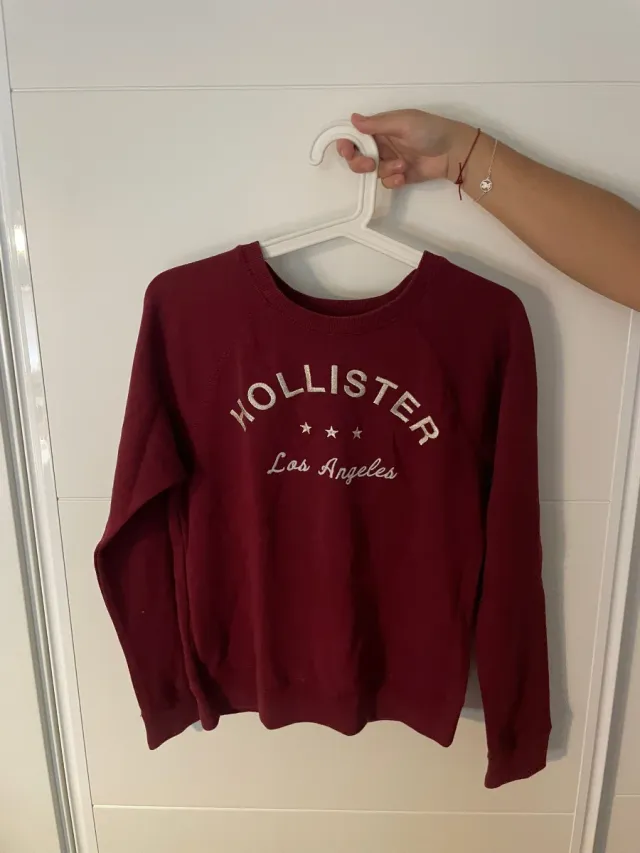 Sudadera Hollister Burdeos Talla M