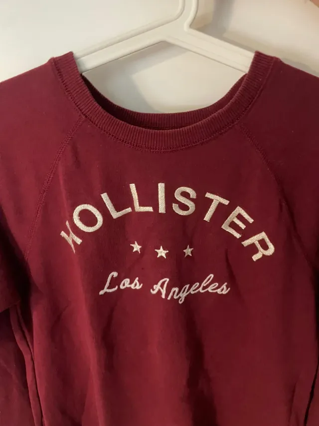 Sudadera Hollister Burdeos Talla M