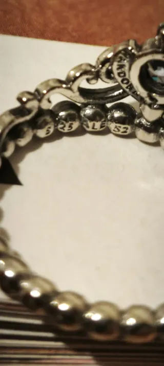Anillo Pandora Tiara Cenicienta Azul,con caja