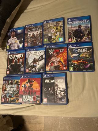 Pack Juegos PS4: FIFA, Call of Duty, GTA V, RDR2