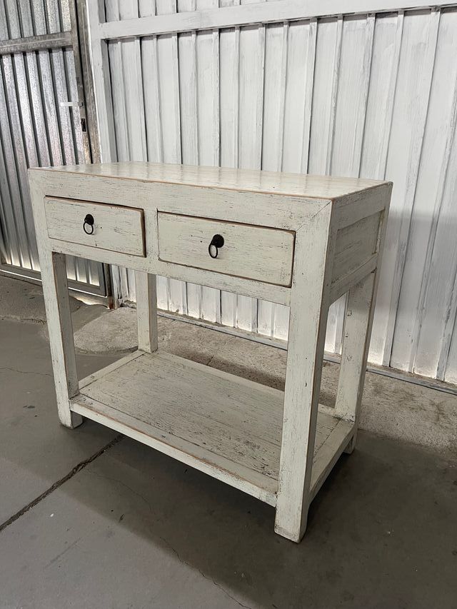 Cómoda de madera maciza envejecido