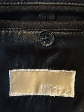 Michael Kors, Abrigo de Lana Negro Hombre NUEVO