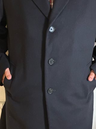 Michael Kors, Abrigo de Lana Negro Hombre NUEVO