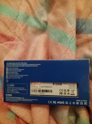 Disco SSD NVMe CUSU 512GB PCIe Gen3.0 M.2