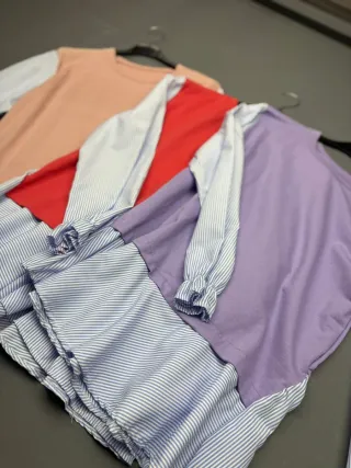 Jersey con blusa de rayas integrada
Talla única