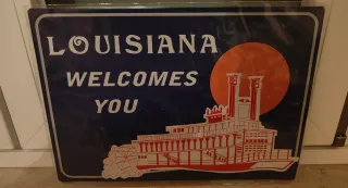 Cartello Welcome Louisiana Nave