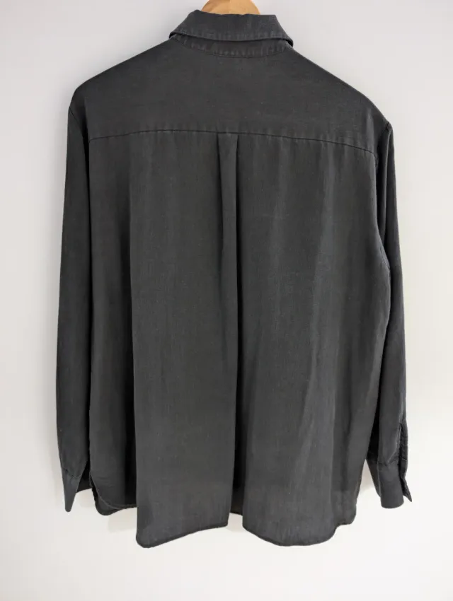 Camisa Zara Negra Manga Larga