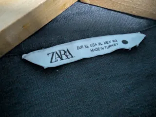Camisa Zara Negra Manga Larga