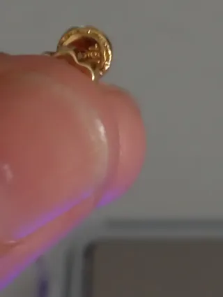 Pendientes oro 18k flor con circonitas
