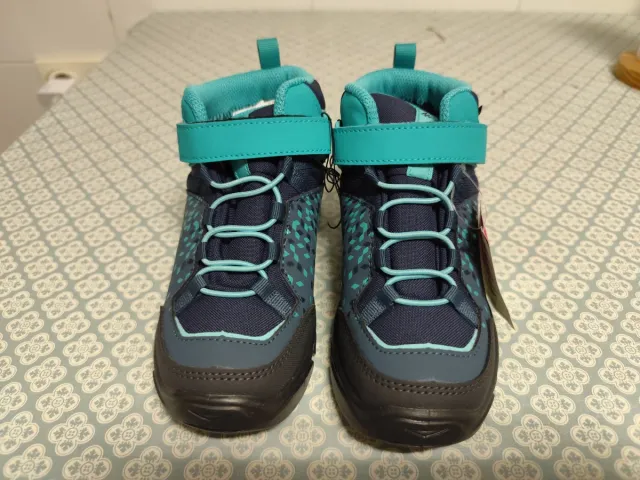 Botas montaña niño azul y turquesa