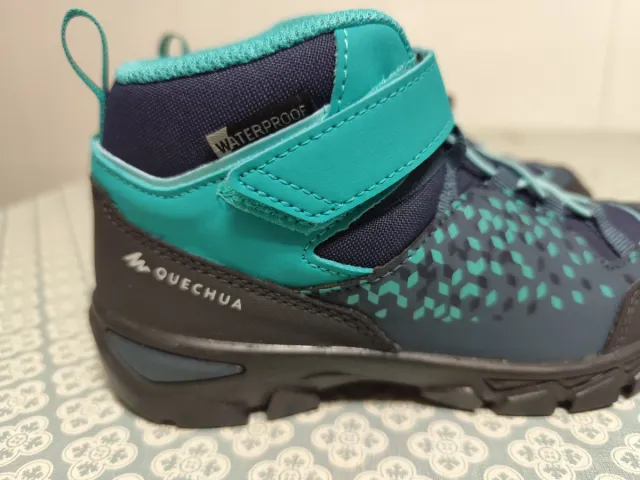 Botas montaña niño azul y turquesa