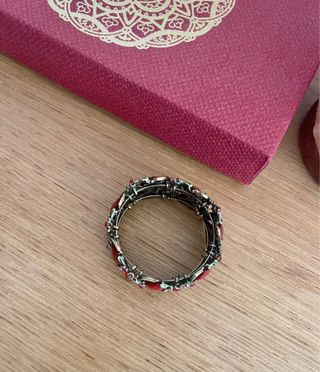 Pulsera Ibiza con piedras rojas