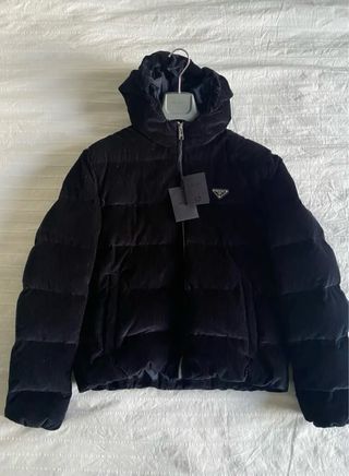 Abrigo Cazadora Prada Corduroy marino Original