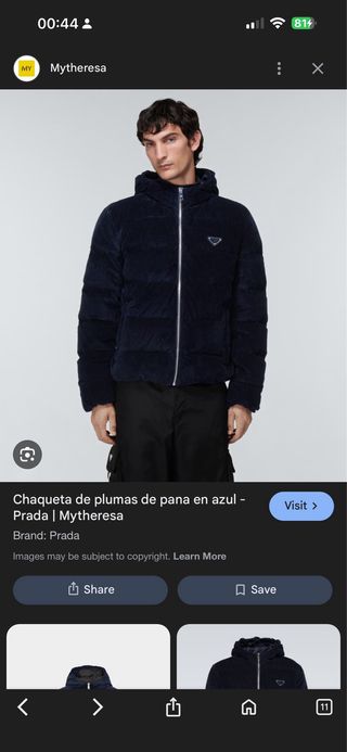 Abrigo Cazadora Prada Corduroy marino Original