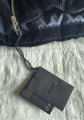 Abrigo Cazadora Prada Corduroy marino Original