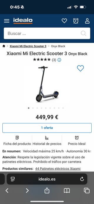 Patinete Eléctrico Xiaomi