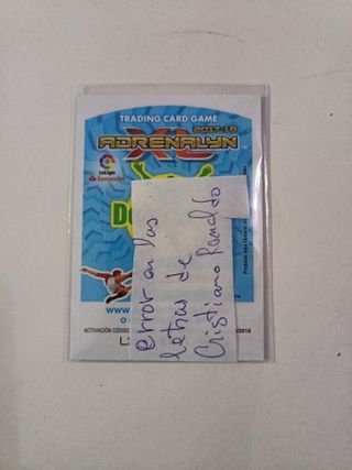 Cromo Balón de Oro Adrenalyn 2017-18 con error