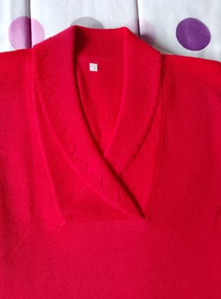 Jersey de mujer rojo, de alta calidad.