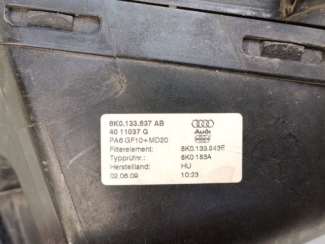 Cuerpo Filtro Aire VAG 8K0133837AB 8K0133835AB