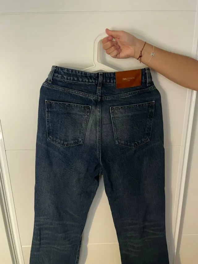 Vaqueros Zara Campana Tiro Alto