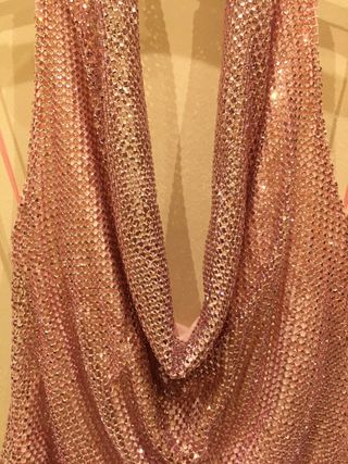 Top Lentejuelas Zara Rosa 