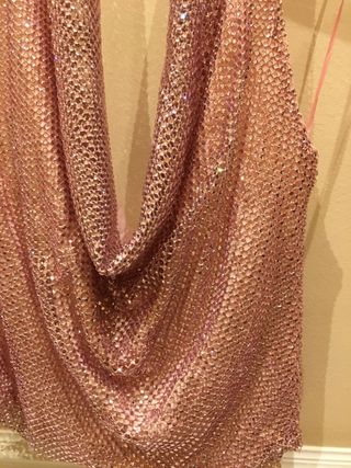 Top Lentejuelas Zara Rosa 