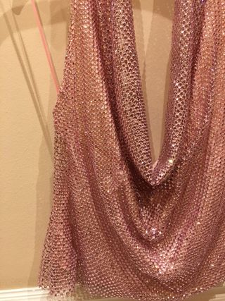 Top Lentejuelas Zara Rosa 
