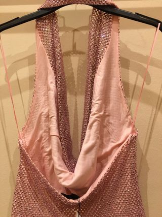 Top Lentejuelas Zara Rosa 
