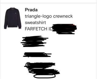 Sudadera jersey Prada Negra Original