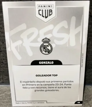 Card Panini Gonzalo Rookie Fresh Mundialito