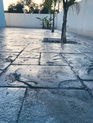 Hormigón impreso para exteriores Piscinas