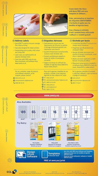 ✨ - Avery España J8163-25 - Etiquetas adhesivas bl