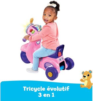 ✨ - VTech – Portascooter Interactivo 3 en 1 Rosa,