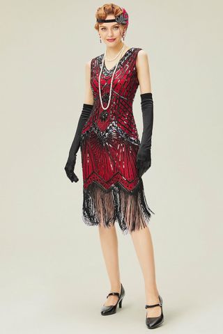 ✨ - BABEYOND Conjunto de vestidos flapper para muj