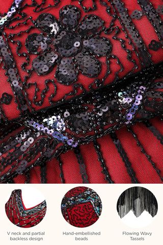 ✨ - BABEYOND Conjunto de vestidos flapper para muj