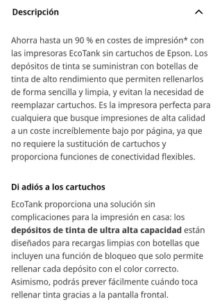 Impresora Epson EcoTank ET-1810 WiFi (NO SCANNER)