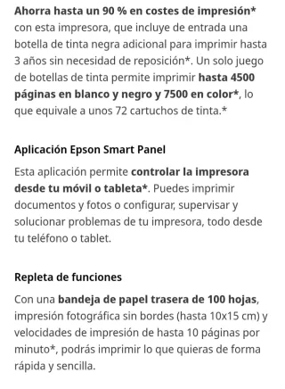Impresora Epson EcoTank ET-1810 WiFi (NO SCANNER)