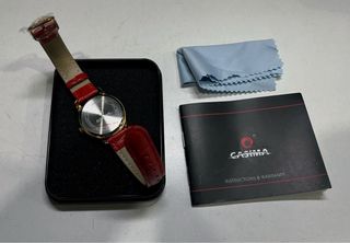 Reloj Casima Mujer Dorado y Rojo