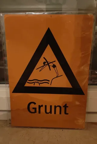 Cartello divieto tuffi Grunt