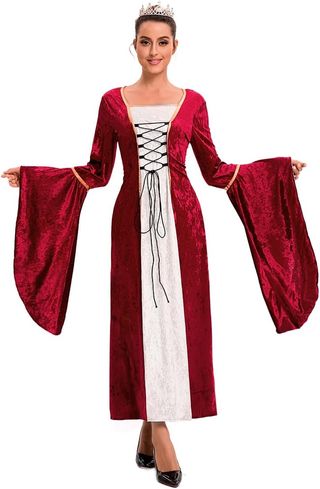 ✨ - Vestido retro medieval para mujer, con mangas