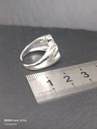 Anillo "Crisantemo" plata S925 A301 con joyero.