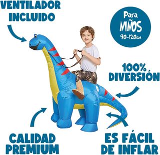 ✨ - AirSuit® Disfraz hinchable de Dinosaurio Diplo
