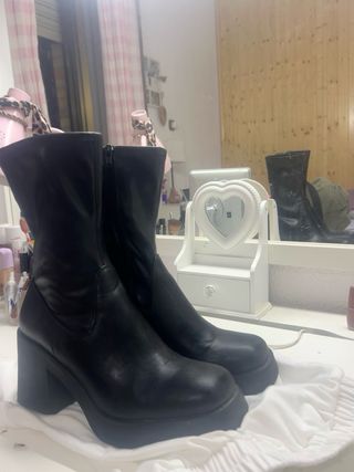 Botas de plataforma negras mujer
