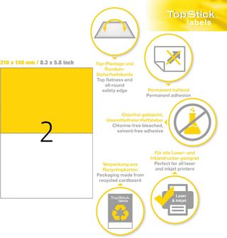 ✨ - TopStick 8718 Universal Etiketten, 1000 Blatt,