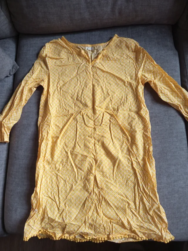 Vestido amarillo niña estampado