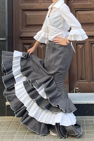 Vestido Flamenca Campero CON DOS CHALECOS T 3840